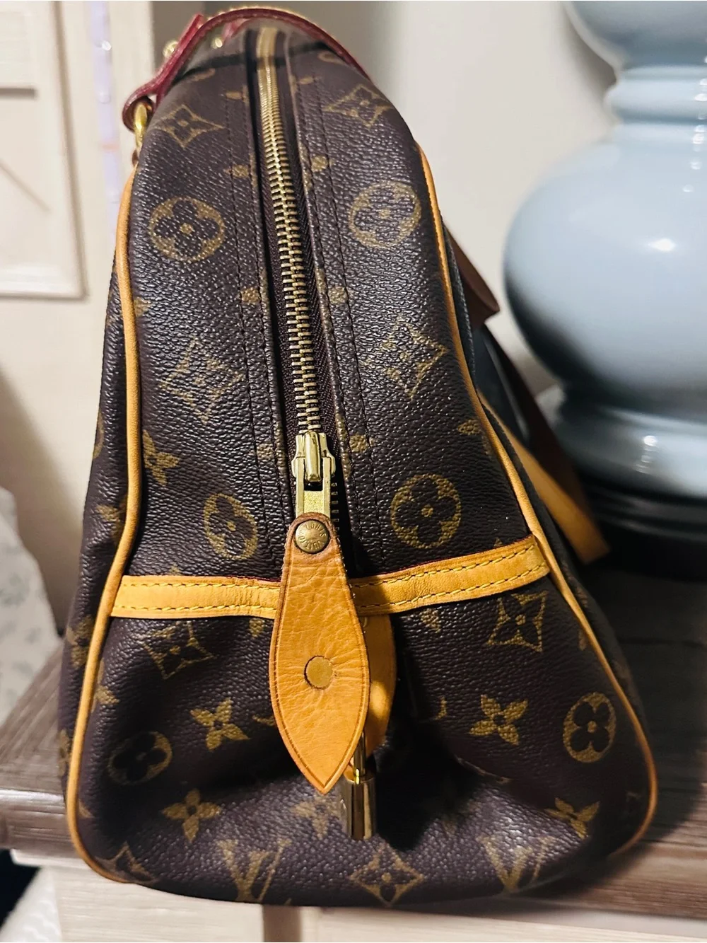 Louis Vuitton Monogram Montorgueil GM Vachetta Handles